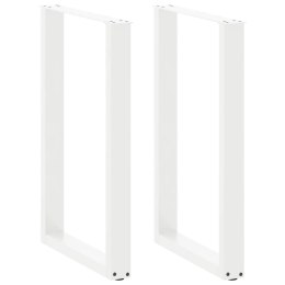 NOGI DO STOŁU BAROWEGO W KSZTAŁCIE LITERY U 2 SZT. BIAŁE 60X(90-91)CM STAL