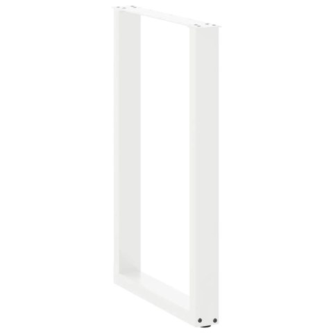 NOGI DO STOŁU BAROWEGO W KSZTAŁCIE LITERY U 2 SZT. BIAŁE 60X(90-91)CM STAL