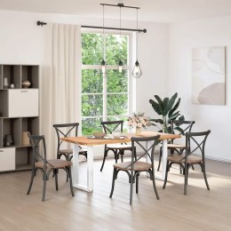 NOGI DO STOŁU JADALNEGO W KSZTAŁCIE LITERY U 2 SZT. BIAŁE 50X(72-73)CM STAL