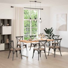 NOGI DO STOŁU JADALNEGO W KSZTAŁCIE LITERY U 2 SZT. BIAŁE 60X(72-73)CM STAL