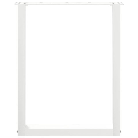 NOGI DO STOŁU JADALNEGO W KSZTAŁCIE LITERY U 2 SZT. BIAŁE 60X(72-73)CM STAL