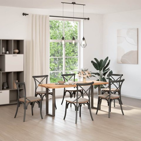 NOGI DO STOŁU KONSOLOWEGO W KSZTAŁCIE LITERY U 2 SZT. NATURALNA STAL 28X(72-73)CM STAL