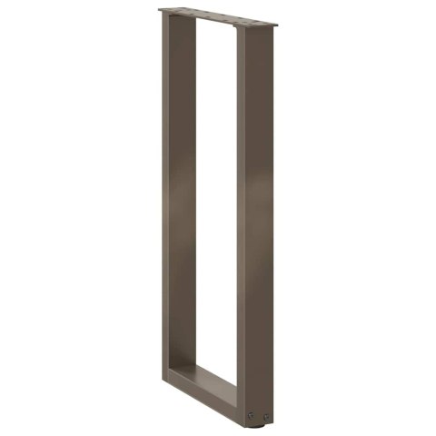 NOGI DO STOŁU KONSOLOWEGO W KSZTAŁCIE LITERY U 2 SZT. NATURALNA STAL 28X(72-73)CM STAL