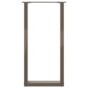 NOGI DO STOŁU KONSOLOWEGO W KSZTAŁCIE LITERY U 2 SZT. NATURALNA STAL 28X(72-73)CM STAL