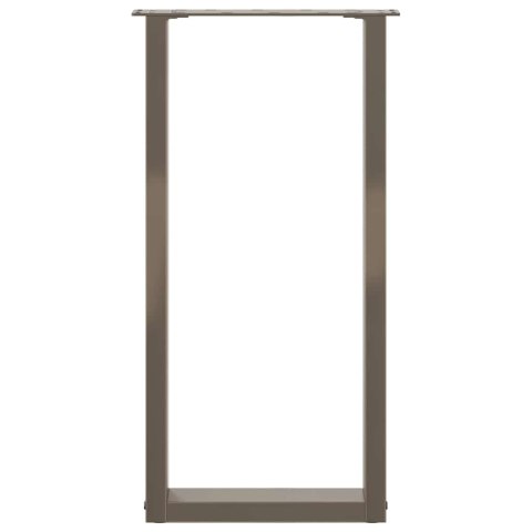 NOGI DO STOŁU KONSOLOWEGO W KSZTAŁCIE LITERY U 2 SZT. NATURALNA STAL 28X(72-73)CM STAL