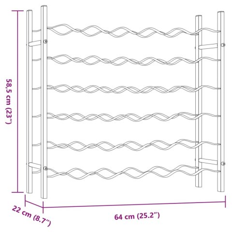 STOJAK NA 36 BUTELEK WINA BIAŁY METALOWY