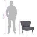 FOTEL KOKTAJLOWY CIEMNOSZARY TKANINA