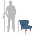 FOTEL KOKTAJLOWY NIEBIESKI TKANINA