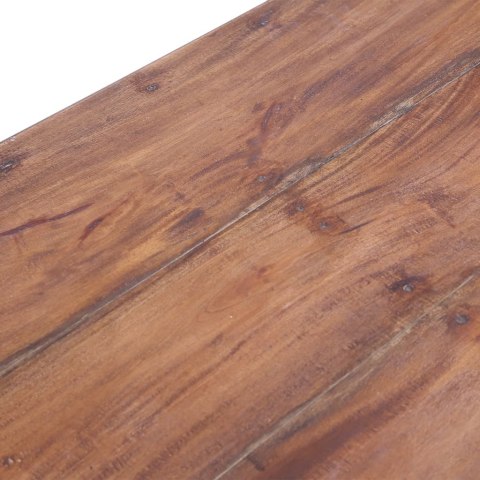 BIURKO Z SZUFLADAMI BIAŁE 117X57X75CM LITE DREWNO MAHONIOWE