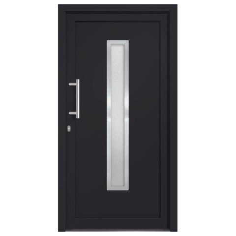 VidaXL Drzwi wejściowe zewnętrzne, antracytowe, 98 x 190 cm