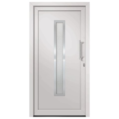 VidaXL Drzwi wejściowe zewnętrzne, białe, 98 x 200 cm