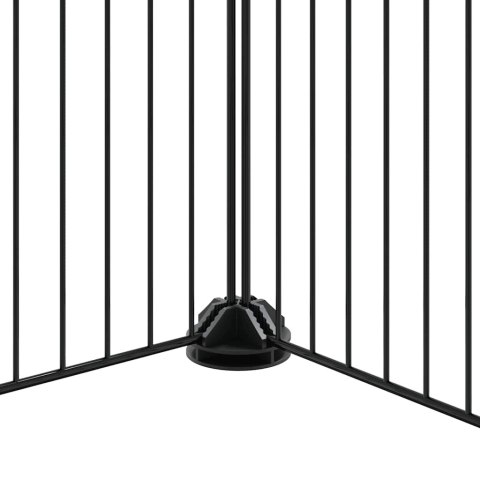 KLATKA DLA ZWIERZĄT Z BRAMKĄ 20 PANELI CZARNA 35X35CM STAL