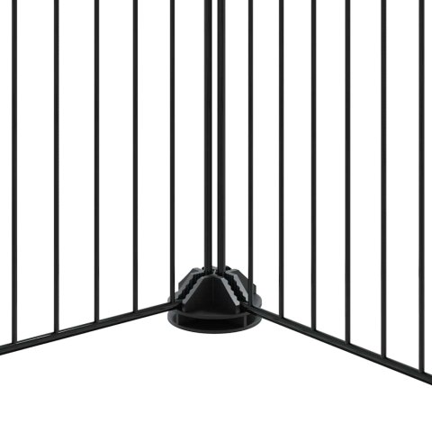 KLATKA DLA ZWIERZĄT Z BRAMKĄ 36 PANELI CZARNA 35X35CM STAL