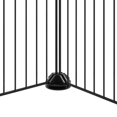 KLATKA DLA ZWIERZĄT Z BRAMKĄ 44 PANELE CZARNA 35X35CM STAL