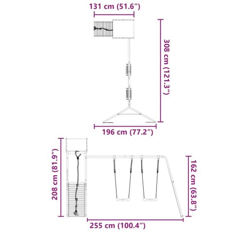 PLAC ZABAW DO OGRODU LITE DREWNO DAGLEZJOWE