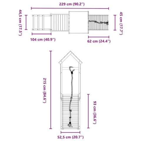 PLAC ZABAW DO OGRODU IMPREGNOWANE DREWNO SOSNOWE
