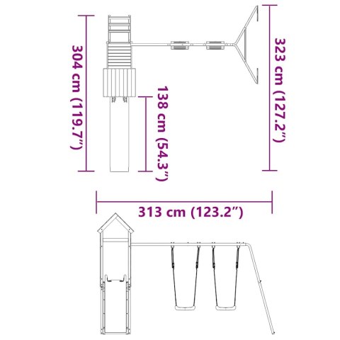PLAC ZABAW DO OGRODU IMPREGNOWANE DREWNO SOSNOWE