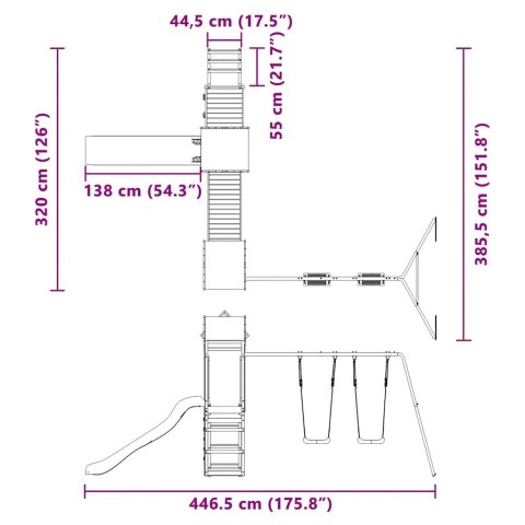 PLAC ZABAW DO OGRODU LITE DREWNO SOSNOWE
