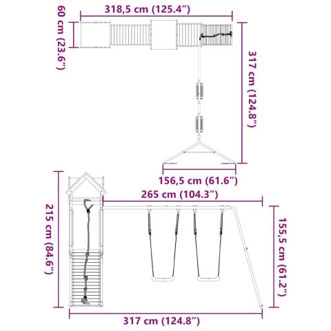PLAC ZABAW DO OGRODU IMPREGNOWANE DREWNO SOSNOWE