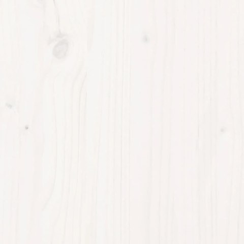 DŁUŻSZE ŁÓŻKO BEZ MATERACA BIAŁE 200X210CM LITE DREWNO