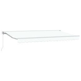 VidaXL Markiza zwijana Biały 400x200 cm tkanina