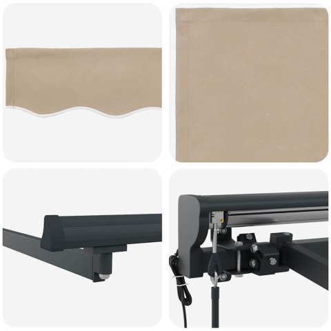 MARKIZA ZWIJANA BEŻOWY 300X250CM TKANINA