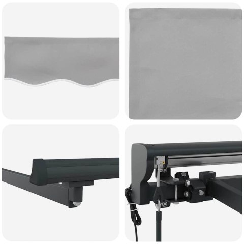 MARKIZA ZWIJANA JASNOSZARY 350X250CM TKANINA