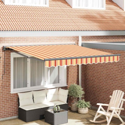 MARKIZA ZWIJANA ŻÓŁTY I POMARAŃCZOWY 350X250CM TKANINA