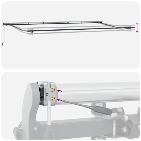 VidaXL Markiza zwijana pomarańczowy i brązowy 600 ×350 cm tkanina