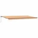 VidaXL Markiza zwijana żółty i pomarańczowy 600 ×350 cm tkanina