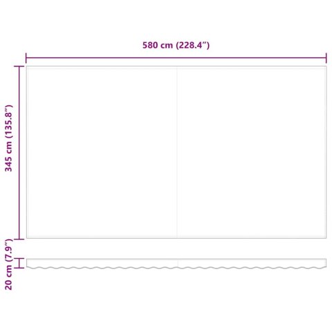 VidaXL Markiza zwijana żółty i pomarańczowy 600 ×350 cm tkanina