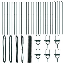 OGRODZENIE Z SŁUPKAMI ZIELONY 1.2X50M STAL POKRYTA PCV