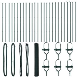 OGRODZENIE Z SŁUPKAMI ZIELONY 1.4X50M STAL POKRYTA PCV