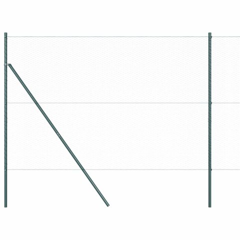 OGRODZENIE Z SŁUPKAMI ZIELONY 1.5X50M STAL POKRYTA PCV
