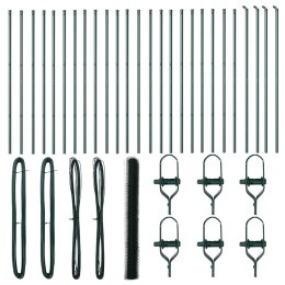 OGRODZENIE Z SŁUPKAMI ZIELONY 1.6X50M STAL POKRYTA PCV