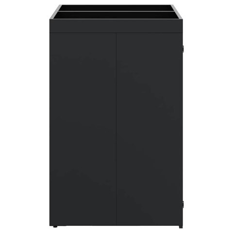 PRZECHOWALNIA NA 2 KOSZE NA ODPADY CZARNY 136X77,5X121,5CM