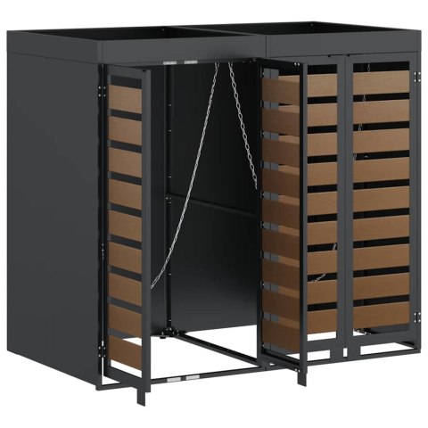 PRZECHOWALNIA NA 3 KOSZE NA ODPADY ANTRACYT