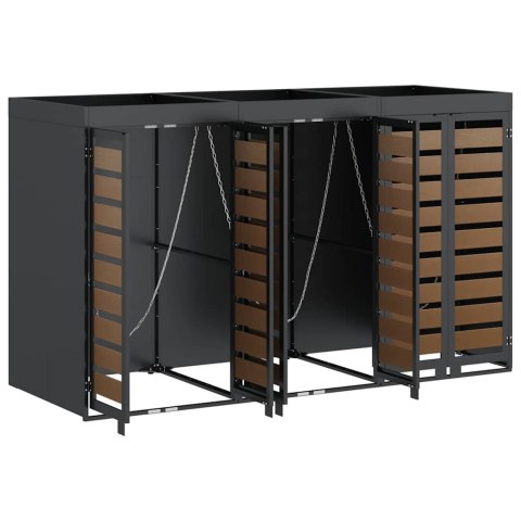 PRZECHOWALNIA NA 3 KOSZE NA ODPADY ANTRACYT