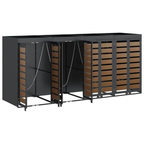 PRZECHOWALNIA NA 3 KOSZE NA ODPADY ANTRACYT