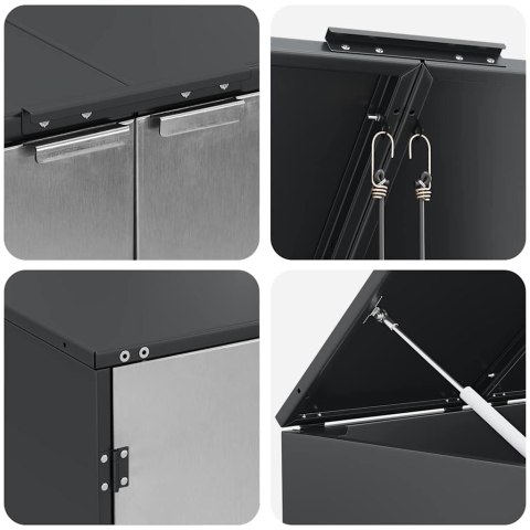 PRZECHOWALNIA NA 3 KOSZE NA ODPADY ANTRACYT