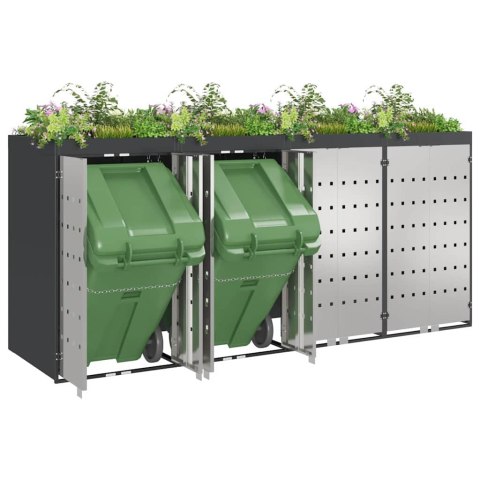 PRZECHOWALNIA NA 3 KOSZE NA ODPADY ANTRACYT