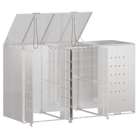 PRZECHOWALNIA NA 3 KOSZE NA ODPADY SREBRNY