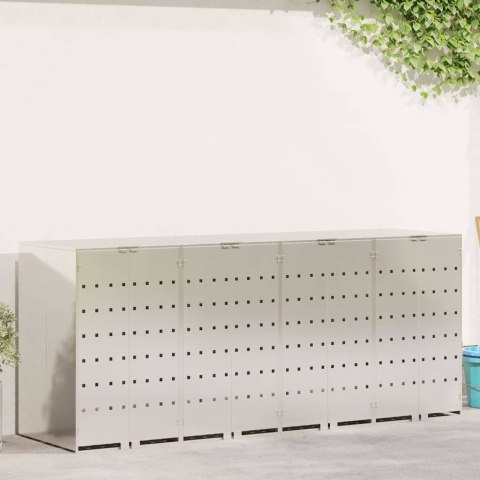 PRZECHOWALNIA NA 3 KOSZE NA ODPADY SREBRNY