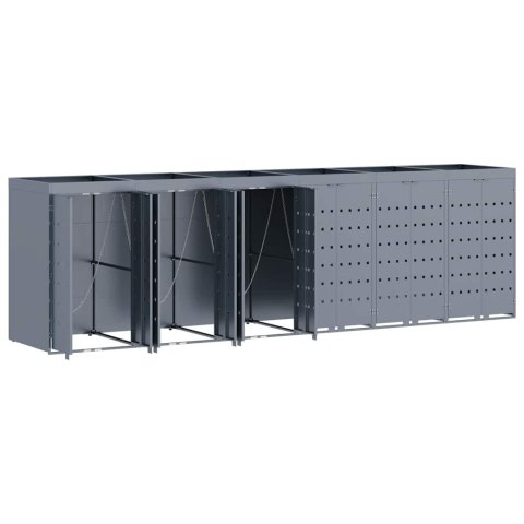 PRZECHOWALNIA NA 6 KOSZY NA ODPADY JASNOSZARY