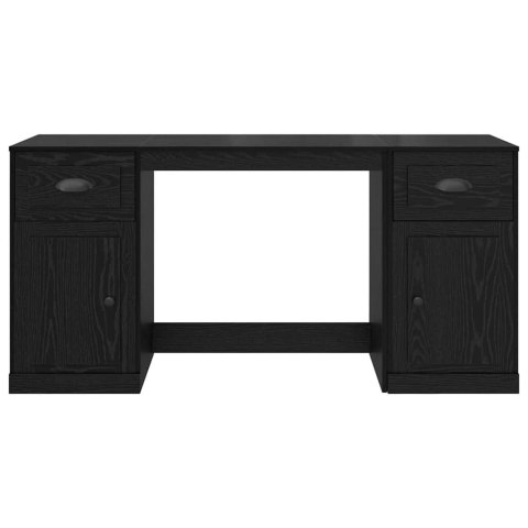 BIURKO Z SZAFKĄ Z SZUFLADĄ CZARNY DĄB 154,5X50X75CM