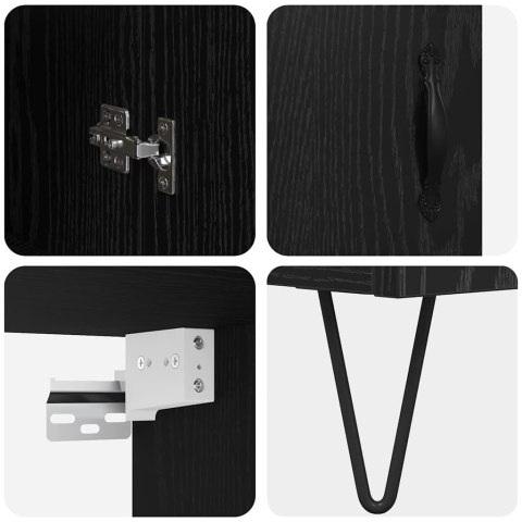 KOMODA CZARNY DĄB 69,5X34X180CM