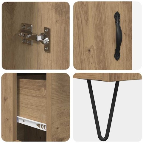 KOMODA Z SZUFLADĄ DĄB RZEMIEŚLNICZY 69,5X34X180CM