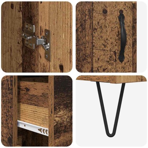 KOMODA Z SZUFLADĄ STARE DREWNO 69,5X34X180CM