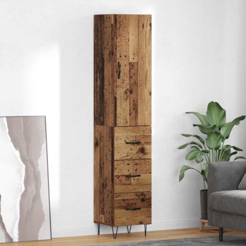 KOMODA Z SZUFLADĄ STARE DREWNO 69,5X34X180CM