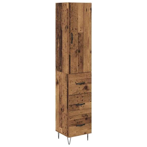 KOMODA Z SZUFLADĄ STARE DREWNO 69,5X34X180CM